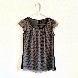 Banana Republic XS Classic Black Sheer Top